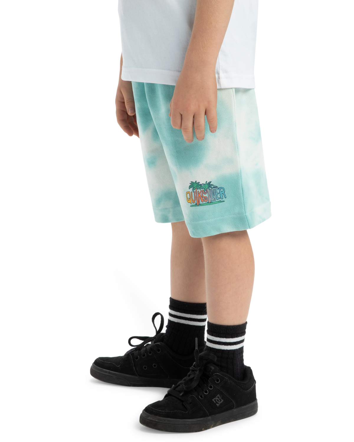 The Quiksilver Boys Boys Tie Dye Jogger Shorts in Marine Blue