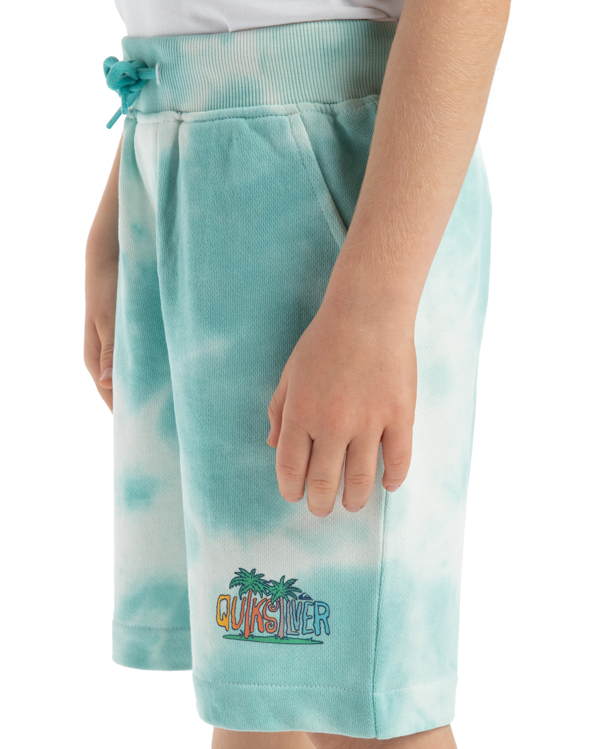 The Quiksilver Boys Boys Tie Dye Jogger Shorts in Marine Blue