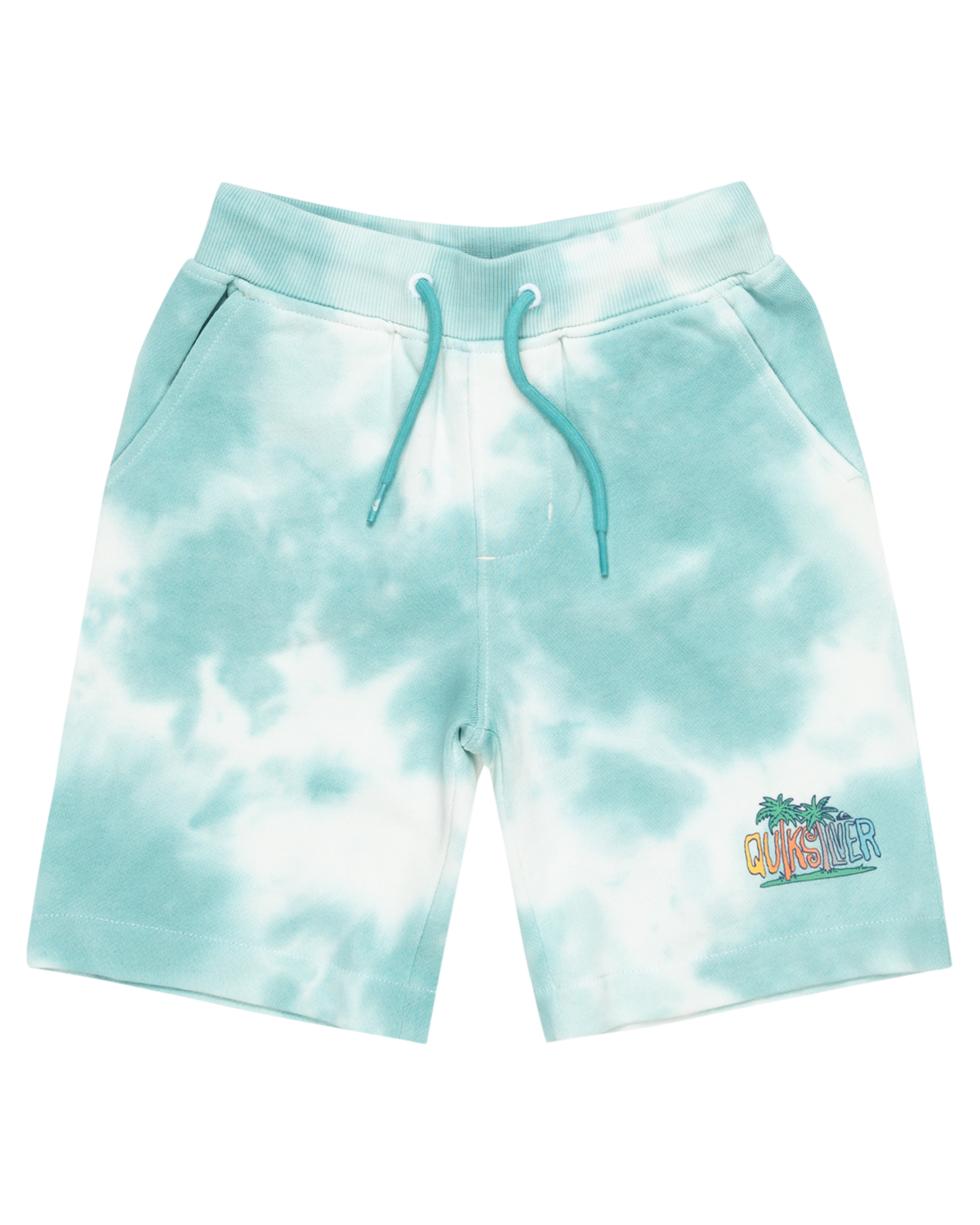 The Quiksilver Boys Boys Tie Dye Jogger Shorts in Marine Blue