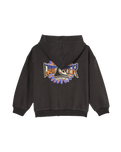 The Quiksilver Boys Boys Fakie Pop Zip Hoodie in Tarmac
