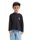 The Quiksilver Boys Boys Kingpin Long Sleeve T-Shirt in Tarmac