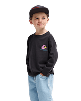 The Quiksilver Boys Boys Kingpin Long Sleeve T-Shirt in Tarmac