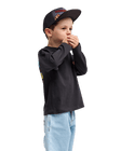 The Quiksilver Boys Boys Kingpin Long Sleeve T-Shirt in Tarmac