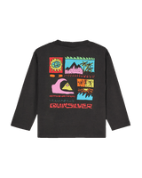 The Quiksilver Boys Boys Kingpin Long Sleeve T-Shirt in Tarmac