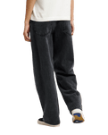 The Quiksilver Womens Wide Crop Denim Jeans in Black & Black Tint Brown