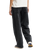 The Quiksilver Womens Wide Crop Denim Jeans in Black & Black Tint Brown