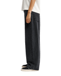 The Quiksilver Womens Wide Crop Denim Jeans in Black & Black Tint Brown