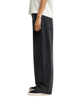 The Quiksilver Womens Wide Crop Denim Jeans in Black & Black Tint Brown