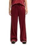 The Quiksilver Womens Brooklyn Fleece Joggers in Oxblood Red