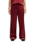 The Quiksilver Womens Brooklyn Fleece Joggers in Oxblood Red