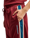 The Quiksilver Womens Brooklyn Fleece Joggers in Oxblood Red