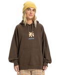 The Quiksilver  Womens Standard Hoodie in Chocolate Brown