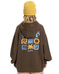 The Quiksilver  Womens Standard Hoodie in Chocolate Brown