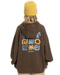 The Quiksilver  Womens Standard Hoodie in Chocolate Brown