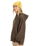 The Quiksilver  Womens Standard Hoodie in Chocolate Brown