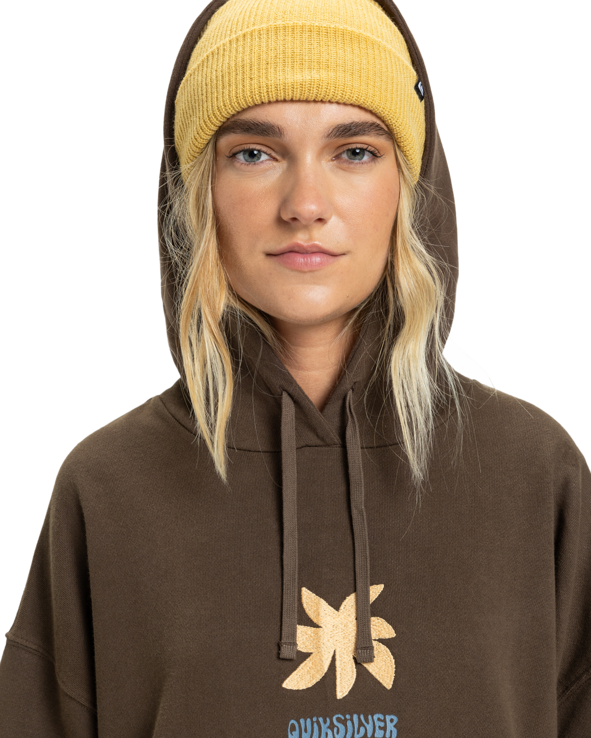 The Quiksilver  Womens Standard Hoodie in Chocolate Brown