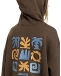 The Quiksilver  Womens Standard Hoodie in Chocolate Brown