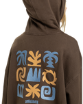 The Quiksilver  Womens Standard Hoodie in Chocolate Brown