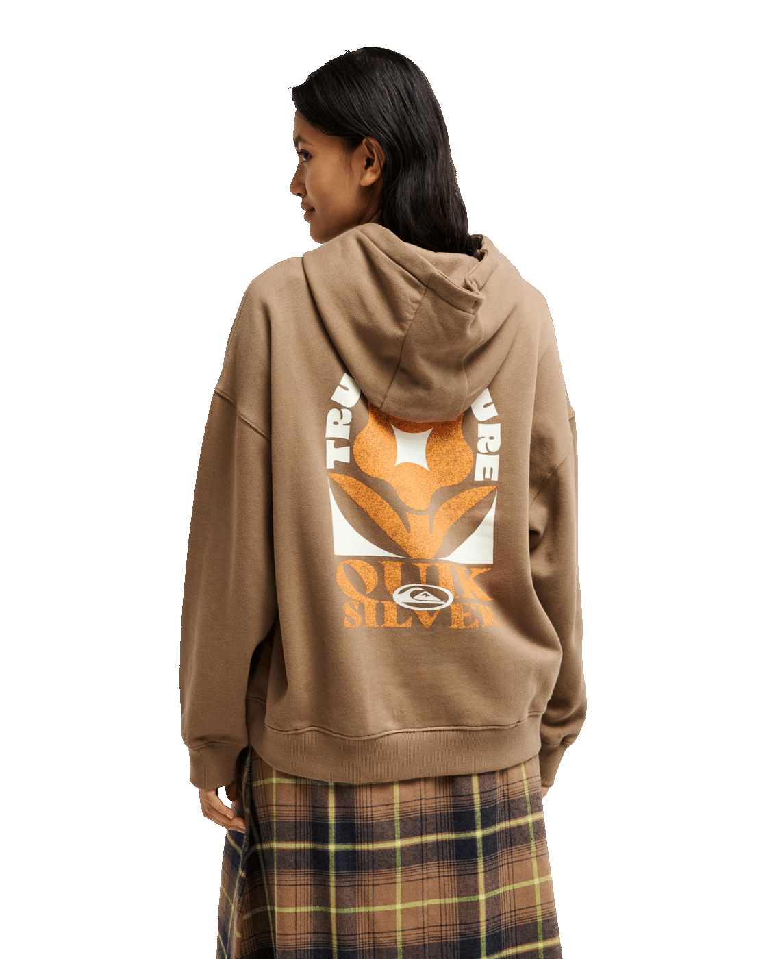 The Quiksilver Womens Standard Hoodie in Pine Bark