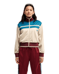The Quiksilver Womens Brooklyn Zip Fleece Jacket in Peyote