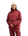 The Quiksilver Womens Red Castle Jacket in Oxblood Red