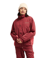 The Quiksilver Womens Red Castle Jacket in Oxblood Red
