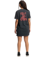 The Quiksilver Womens Collection Womens Stranger Things Upside Down Tee Dress in Black