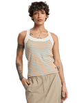Riza Striped Vest in Tobacco Rize Stripe