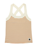 Riza Striped Vest in Tobacco Rize Stripe