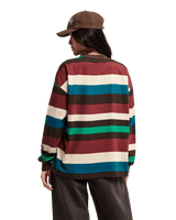 The Quiksilver Womens Sibbald Long Sleeve T-Shirt in Java Stripe