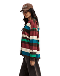 The Quiksilver Womens Sibbald Long Sleeve T-Shirt in Java Stripe