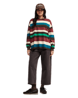 The Quiksilver Womens Sibbald Long Sleeve T-Shirt in Java Stripe