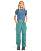 The Quiksilver  Womens Sand Carpenter Trousers in Botanical Garden