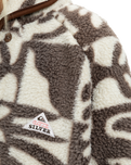 The Quiksilver  Womens Chalok Sherpa Fleece Jacket in Chocolate Brown Chalok Checker