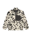 The Quiksilver Womens Renek 1/2 Zip Polar Fleece Jacket in Bone White Spray Can Renek