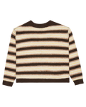 The Quiksilver  Womens Bukit Cardigan in Chocolate Brown Stripes