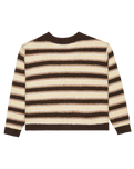 The Quiksilver  Womens Bukit Cardigan in Chocolate Brown Stripes