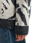 The Quiksilver Womens Headlong Jumper in Bone White Spray Can
