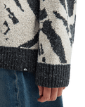 The Quiksilver Womens Headlong Jumper in Bone White Spray Can