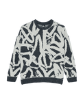 The Quiksilver Womens Headlong Jumper in Bone White Spray Can