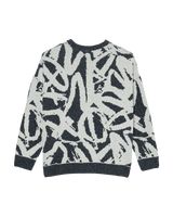 The Quiksilver Womens Headlong Jumper in Bone White Spray Can
