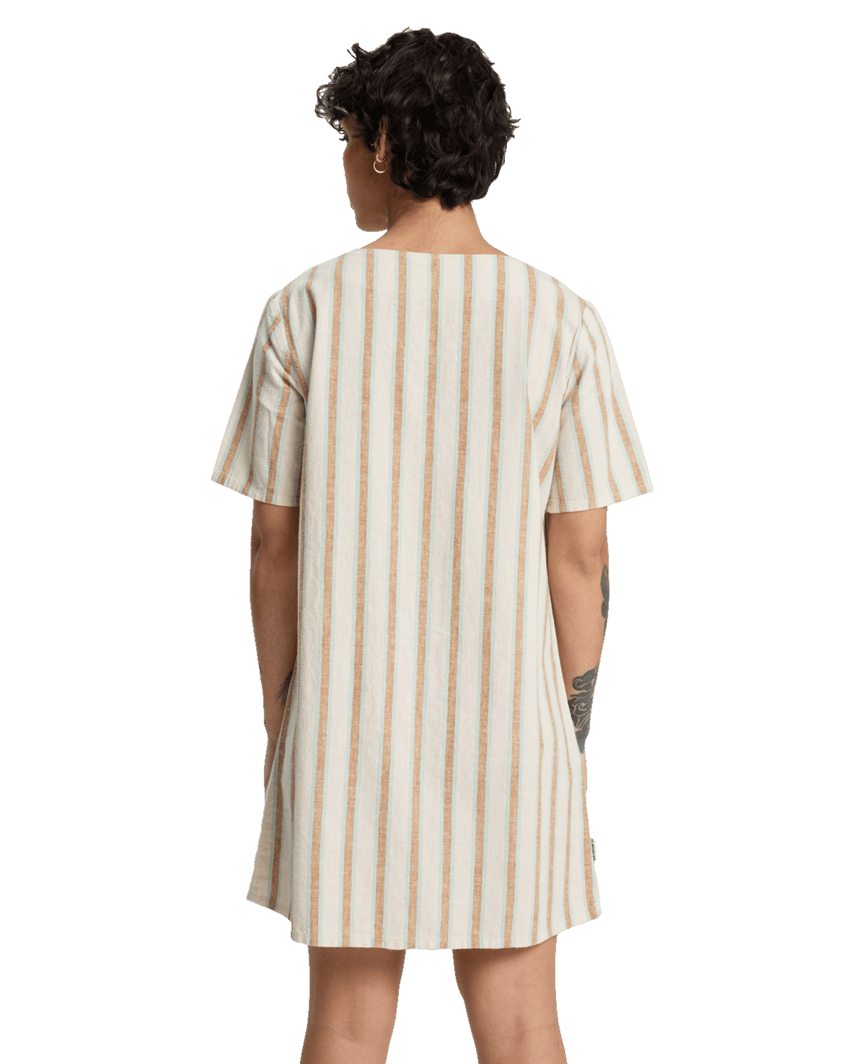 Garrison Dress in Bone White Lomas Stripe