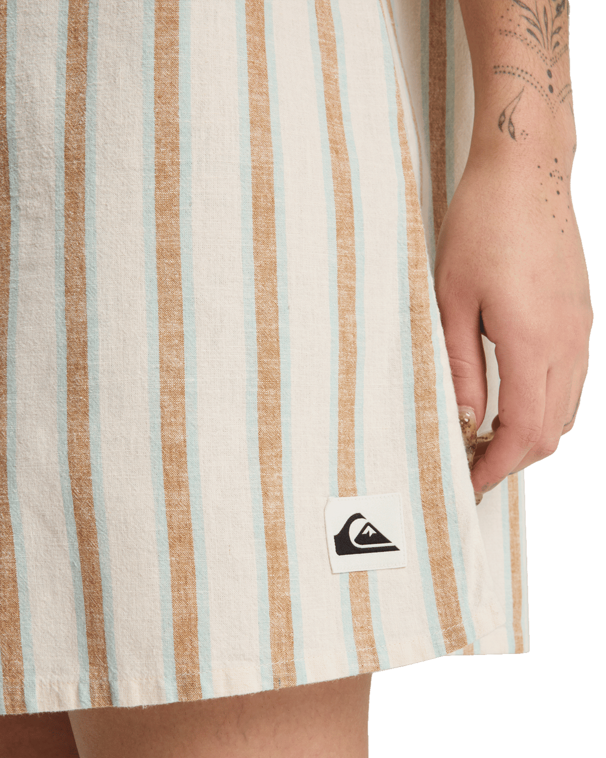 Garrison Dress in Bone White Lomas Stripe
