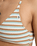 Clickity Clack Bikini Top in Tobacco Clickity Stripe