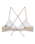 Clickity Clack Bikini Top in Tobacco Clickity Stripe