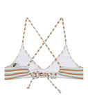 Clickity Clack Bikini Top in Tobacco Clickity Stripe