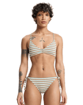 Clickity Clack Bikini Bottoms in Tobacco Clickity Stripe