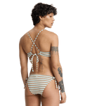 Clickity Clack Bikini Bottoms in Tobacco Clickity Stripe