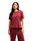 The Quiksilver Womens Essential T-Shirt in Oxblood Red