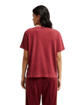 The Quiksilver Womens Essential T-Shirt in Oxblood Red